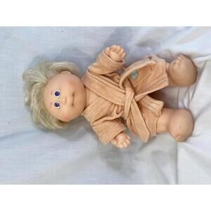 Vintage Cabbage Patch Kid Hard Body Boy Blonde Hair Blue Eyes Doll